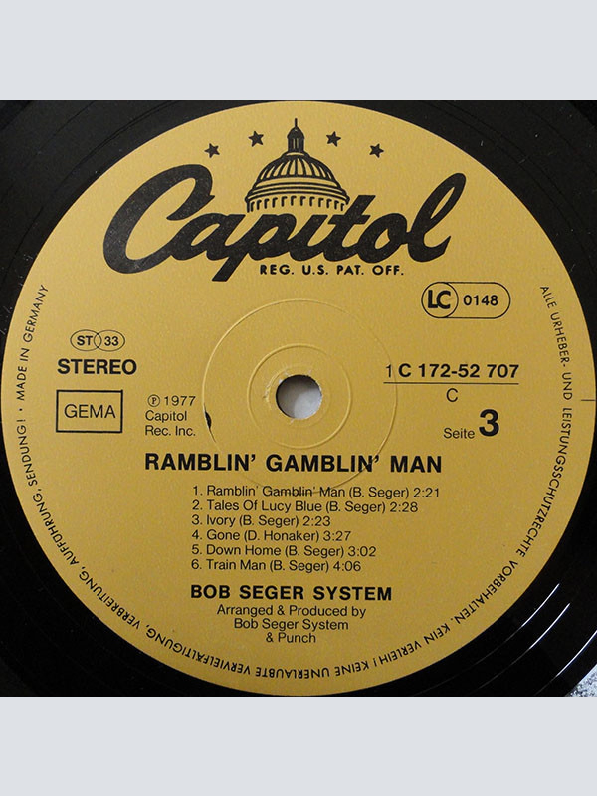 Vinyl / Bob Seger System - Mongrel / Ramblin' Gamblin' Man