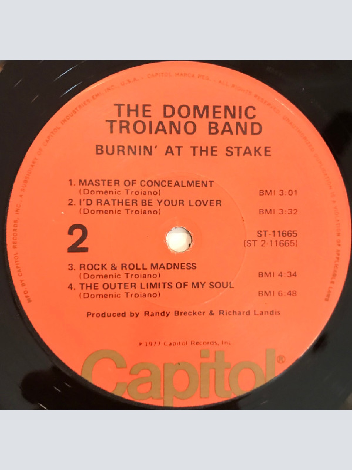 Vinyl / The Domenic Troiano Band - Burnin' At The Stake