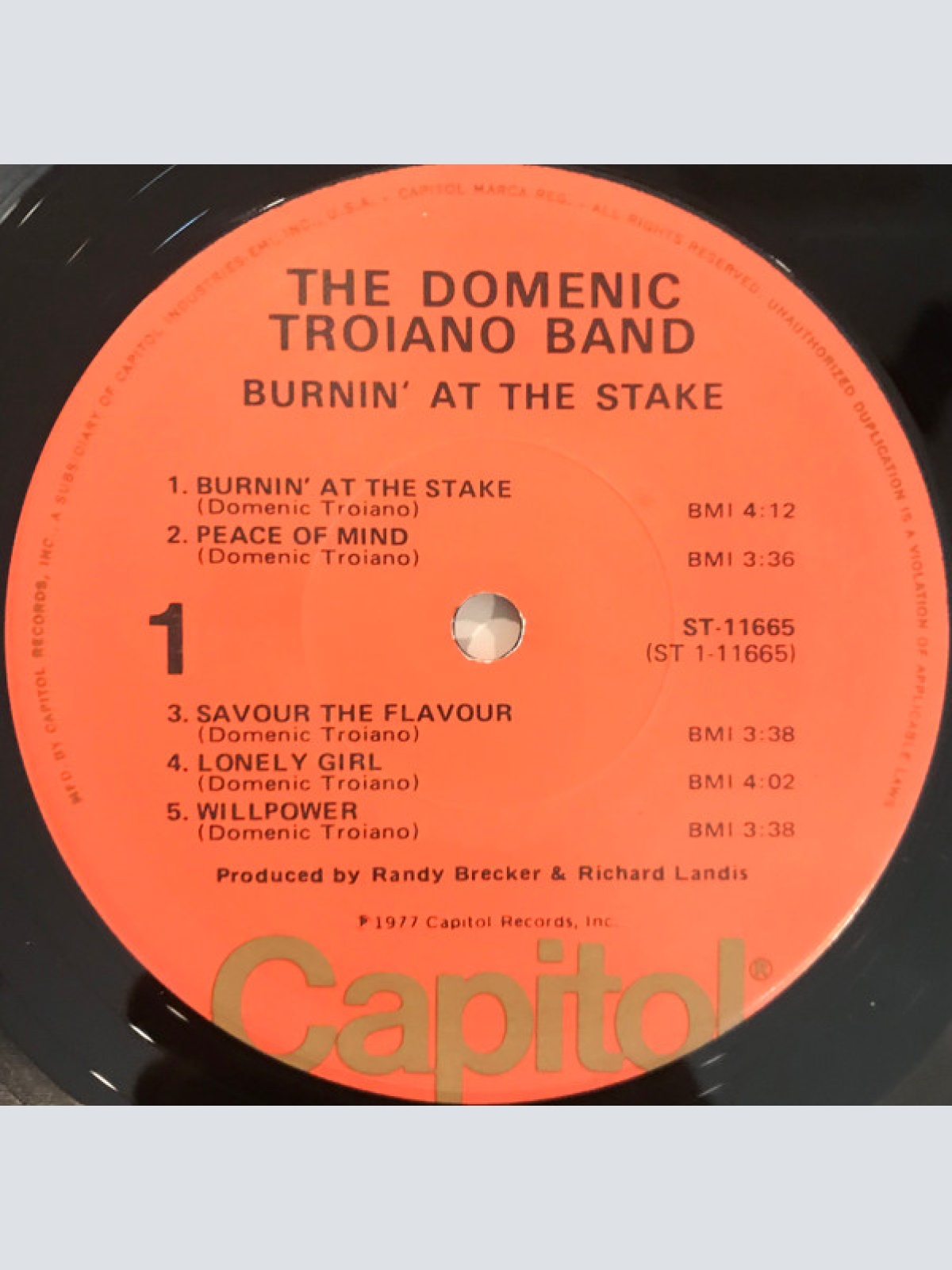 Vinyl / The Domenic Troiano Band - Burnin' At The Stake