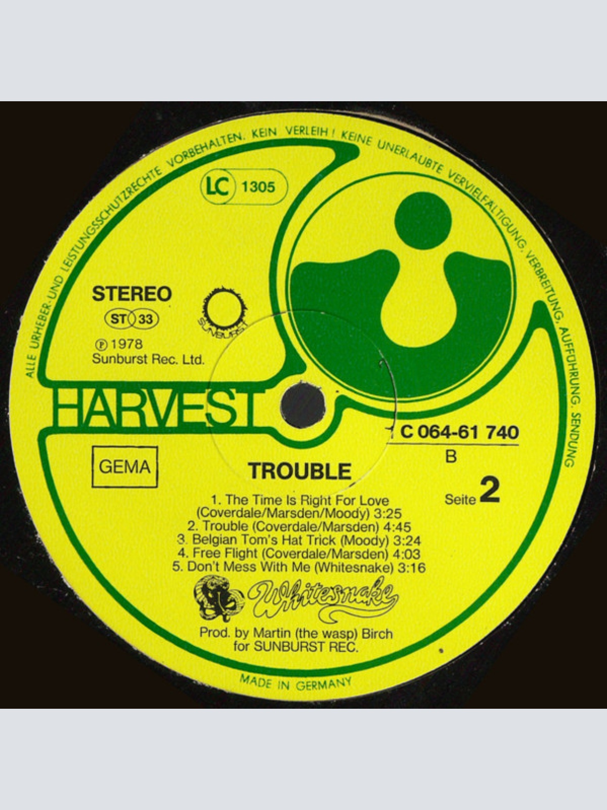 Vinyl / Whitesnake - Trouble