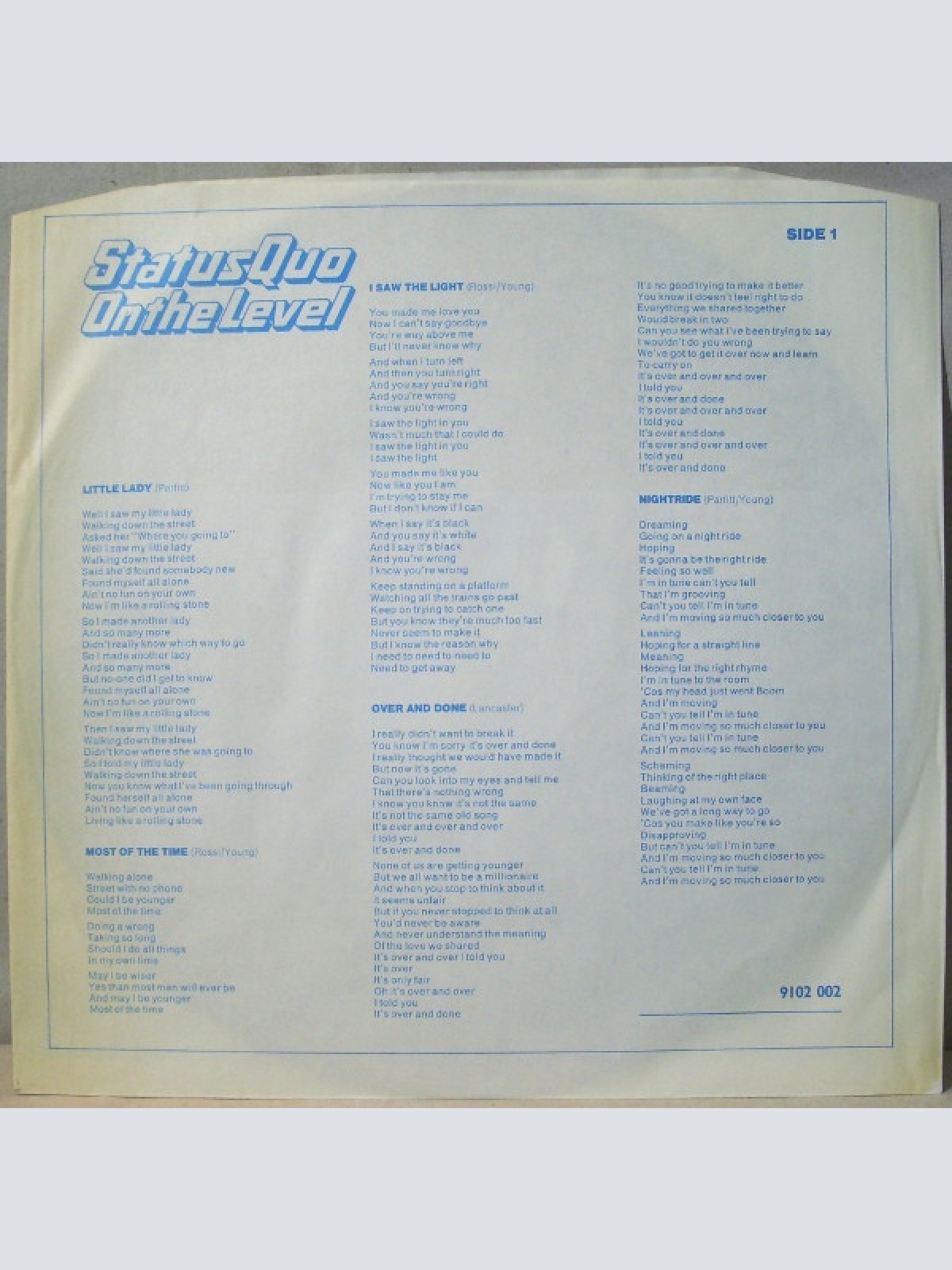 Vinyl / Status Quo - On The Level