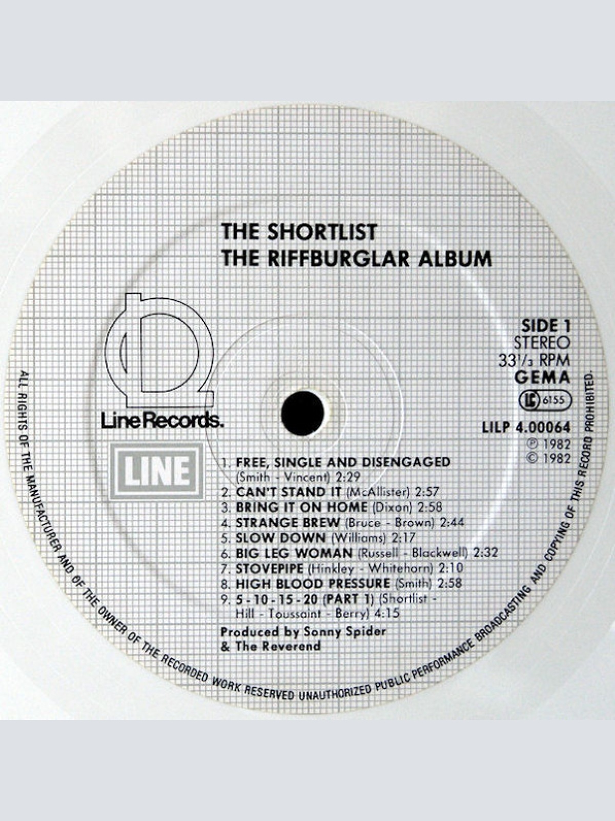 Vinyl / Shortlist* - Riff Burglar (The Legendary Funny Cider Sessions - Vol. 1)