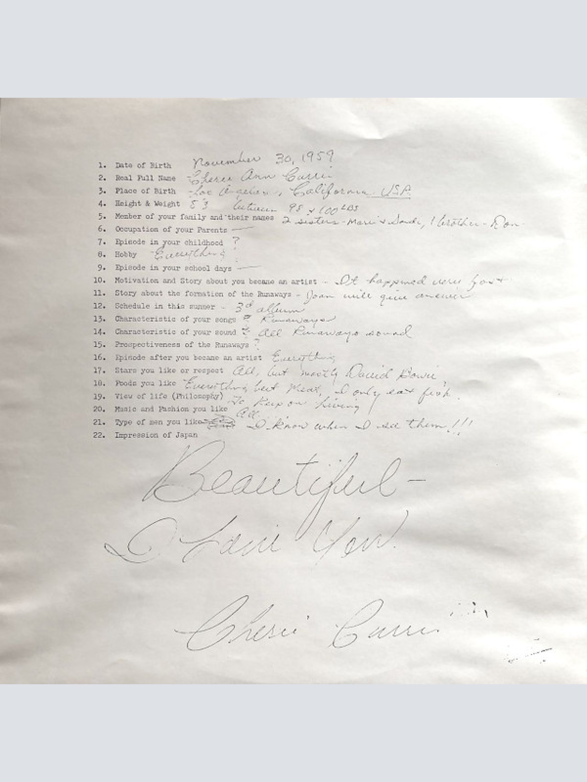 Vinyl / The Runaways - Live In Japan