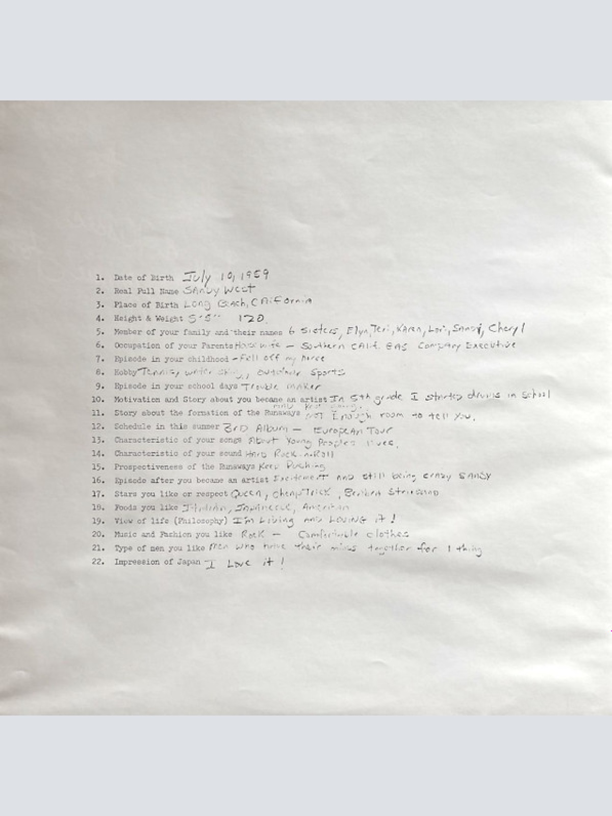 Vinyl / The Runaways - Live In Japan