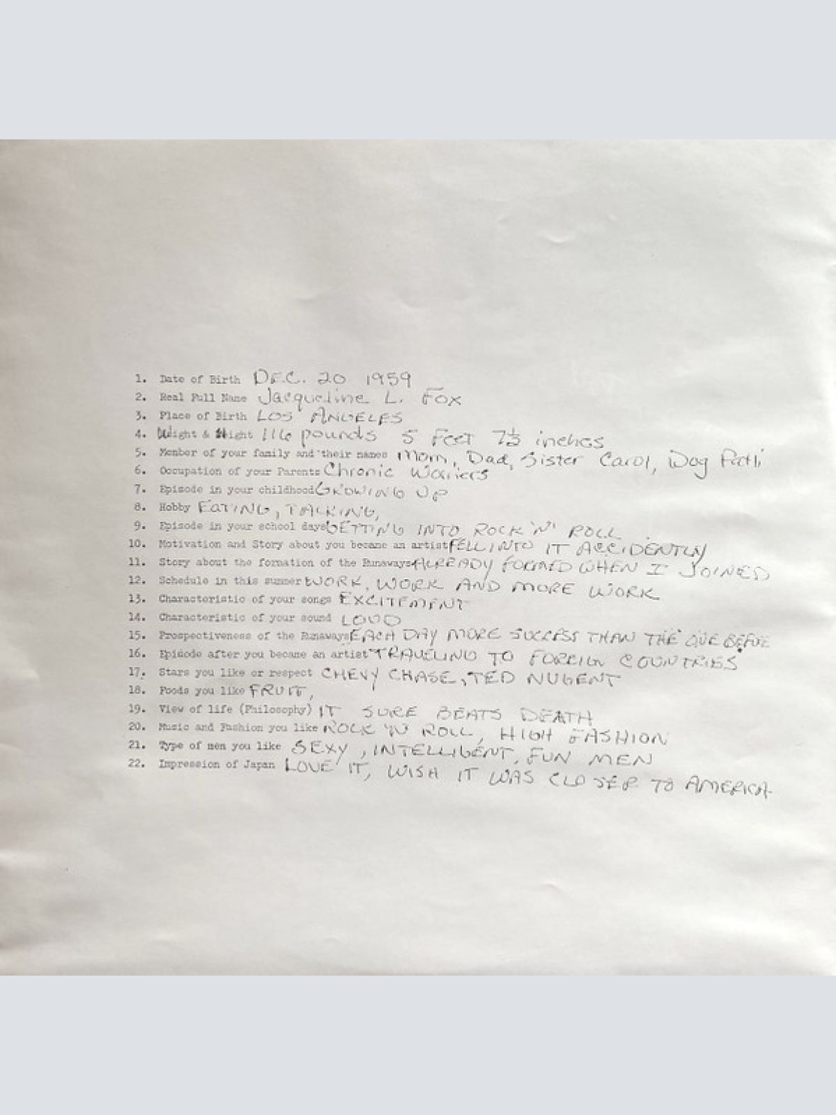 Vinyl / The Runaways - Live In Japan