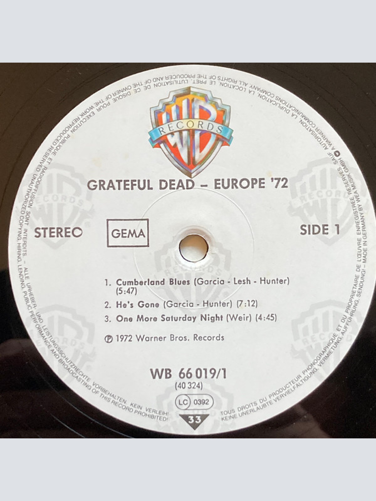 Vinyl / Grateful Dead* - Europe '72