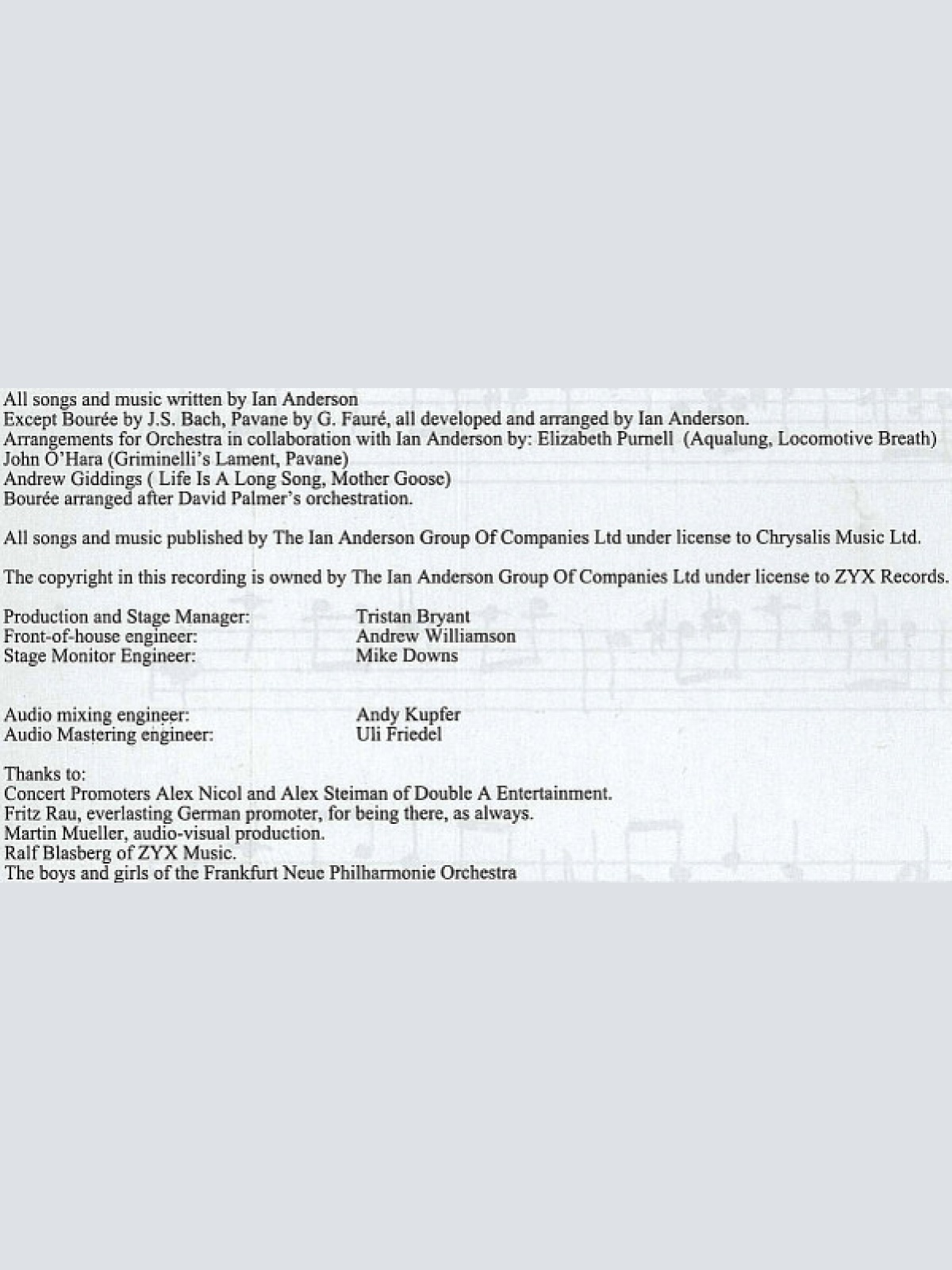 Vinyl / Ian Anderson - Plays The Orchestral Jethro Tull