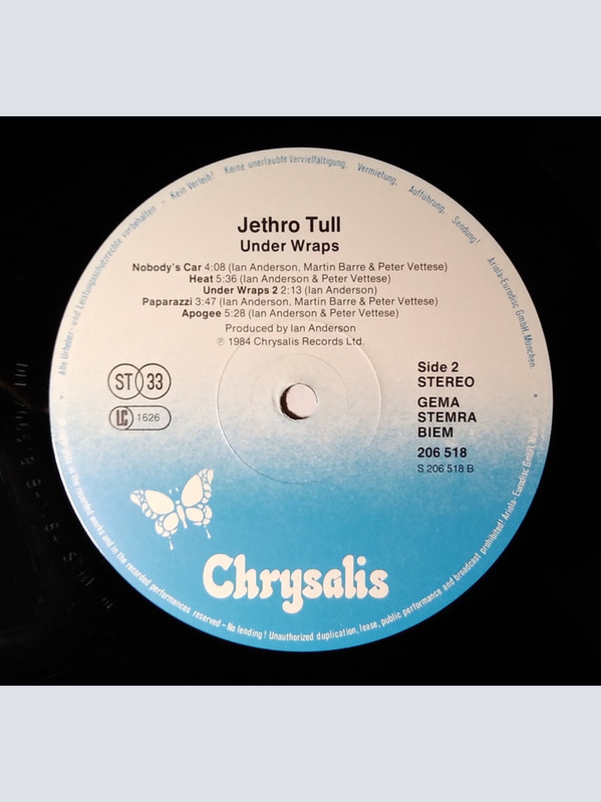 Vinyl / Jethro Tull - Under Wraps