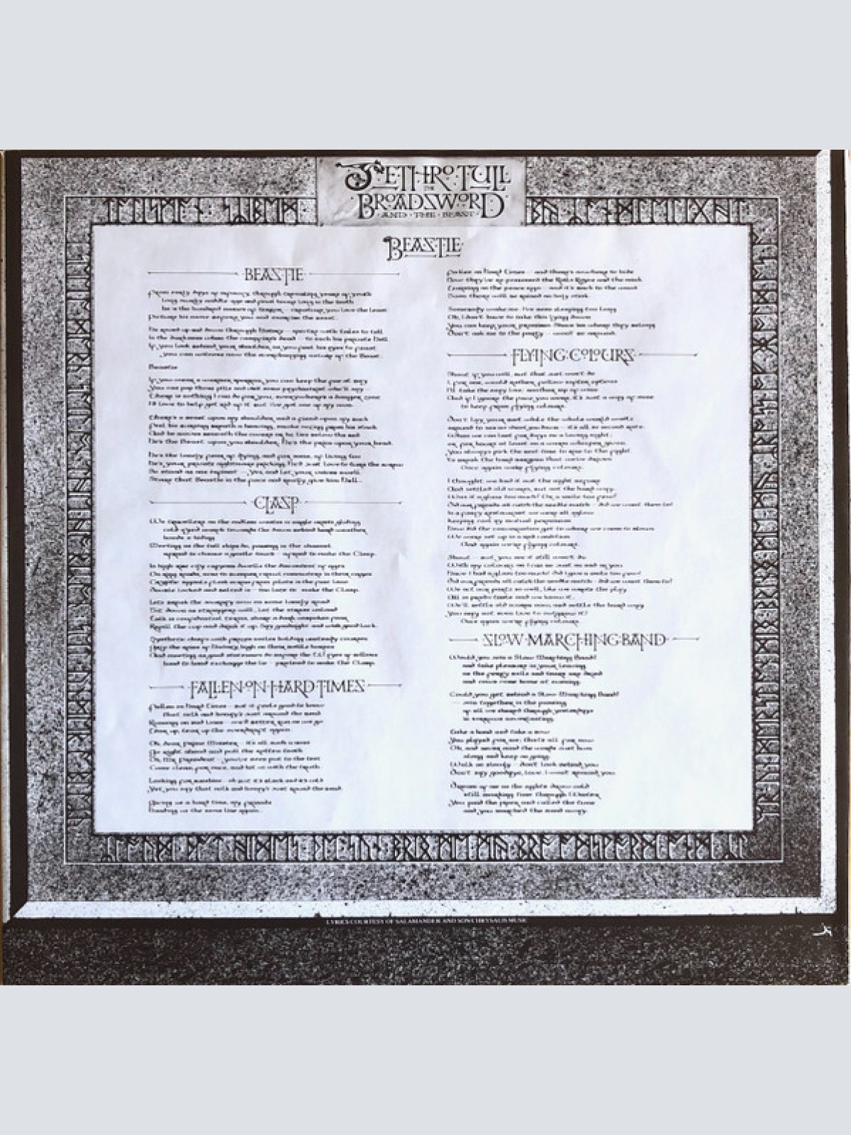 Vinyl / Jethro Tull - The Broadsword And The Beast