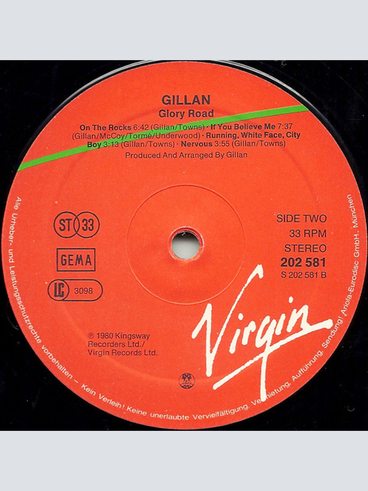 Vinyl / Gillan - Glory Road