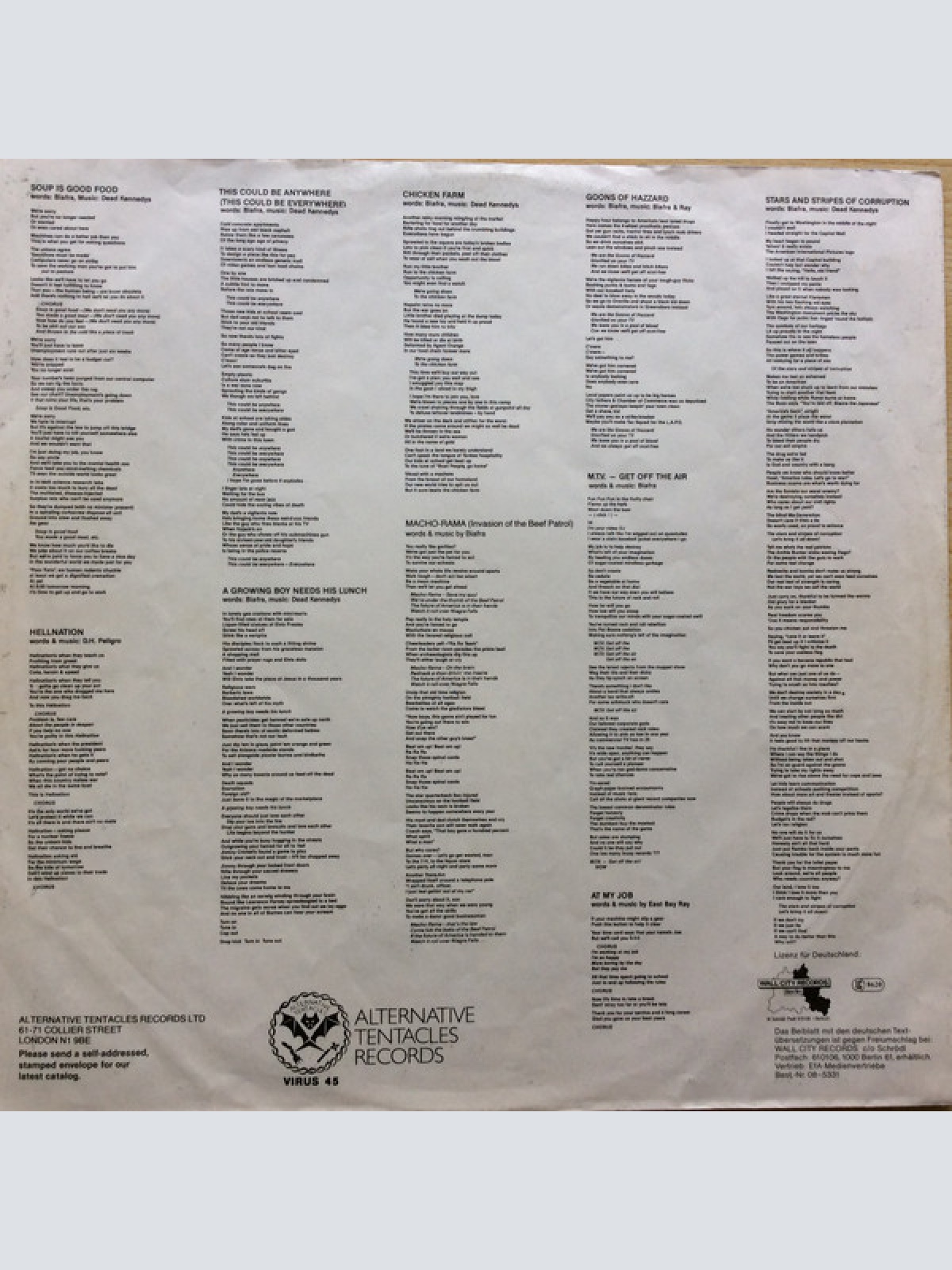 Vinyl / Dead Kennedys - Frankenchrist