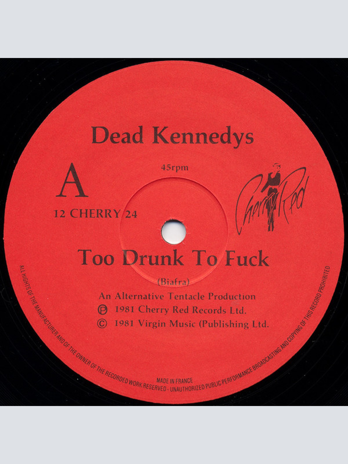Vinyl / Dead Kennedys - Too Drunk To Fuck