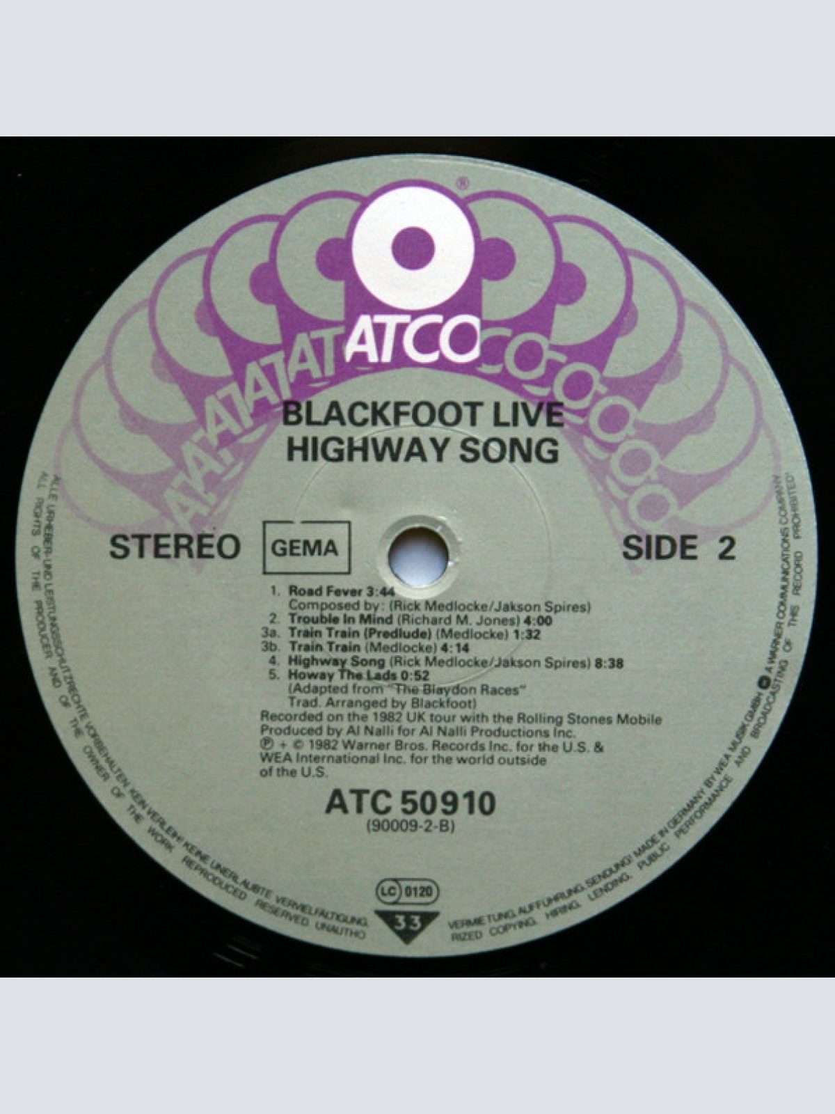 Vinyl / Blackfoot (3) - Highway Song Live