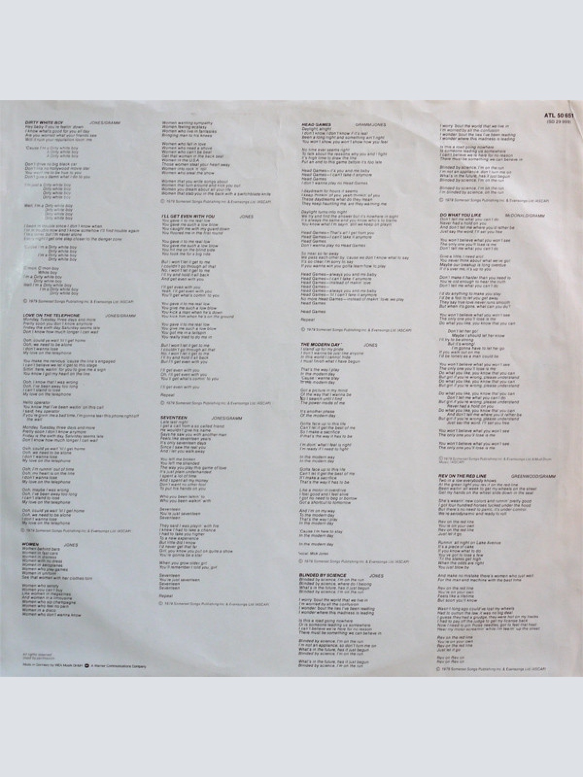 Vinyl / Foreigner - Head Games