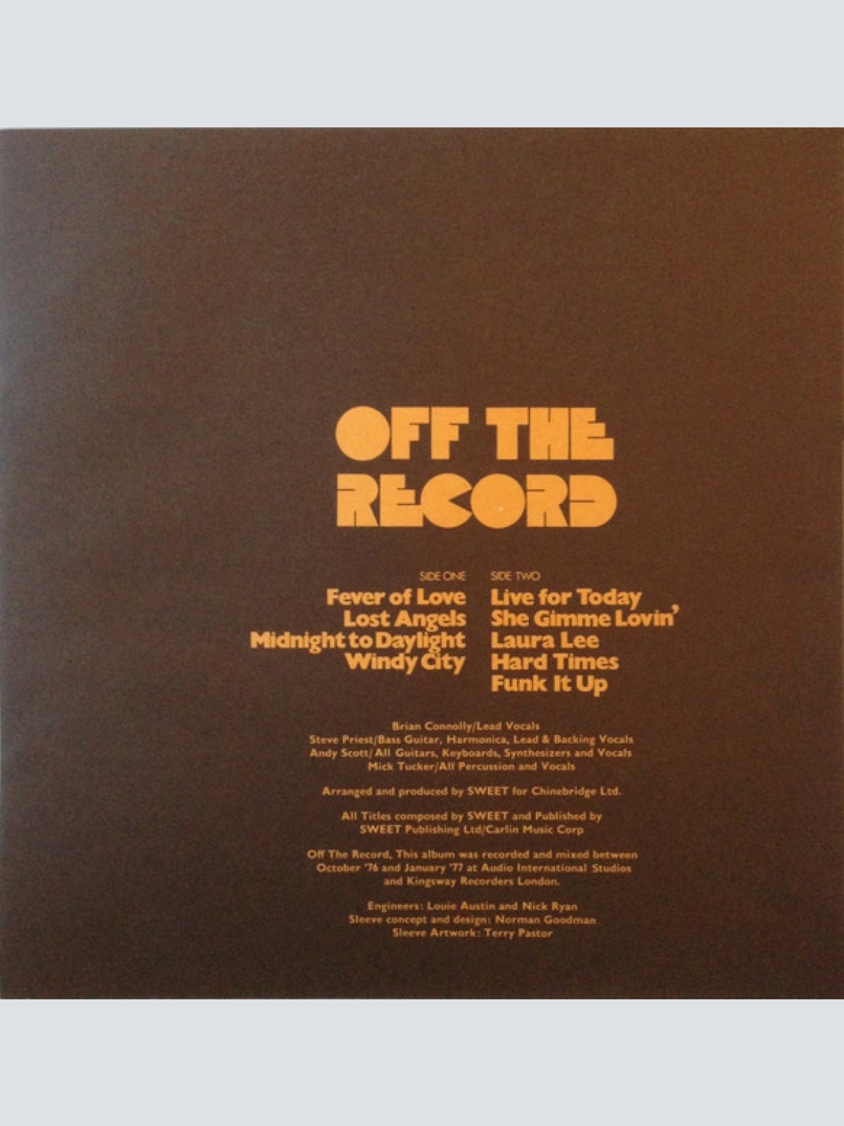 Vinyl / Sweet* - Off The Record