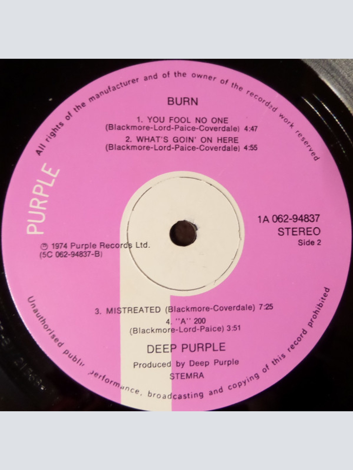 Vinyl / Deep Purple - Burn