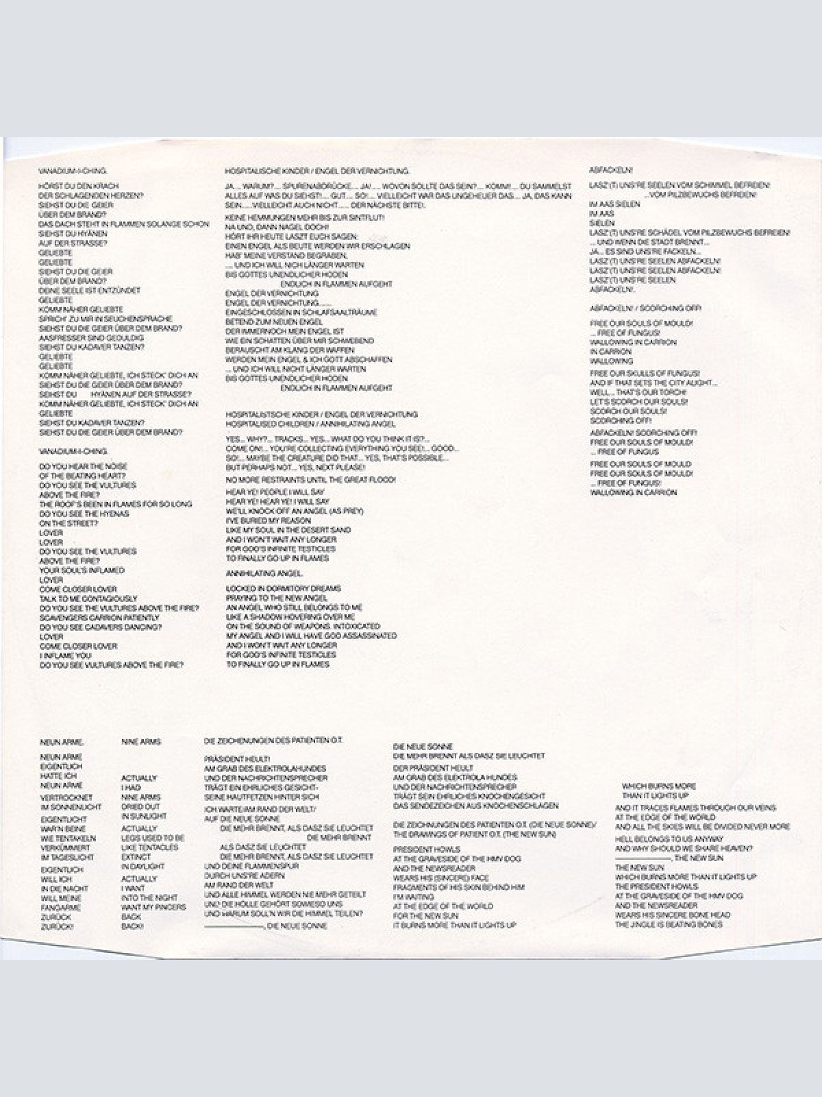 Vinyl / Einstürzende Neubauten - Zeichnungen Des Patienten O.T. / Drawings Of O.T.