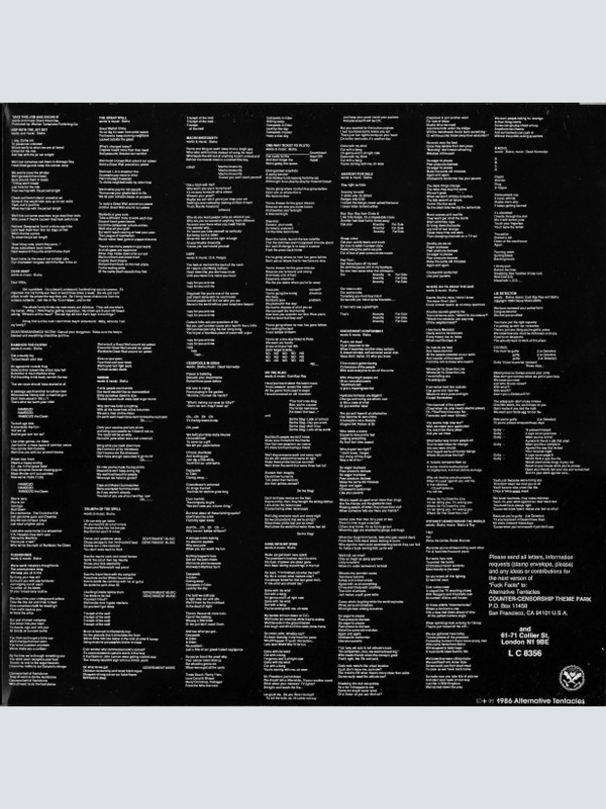 Vinyl / Dead Kennedys - Bedtime For Democracy