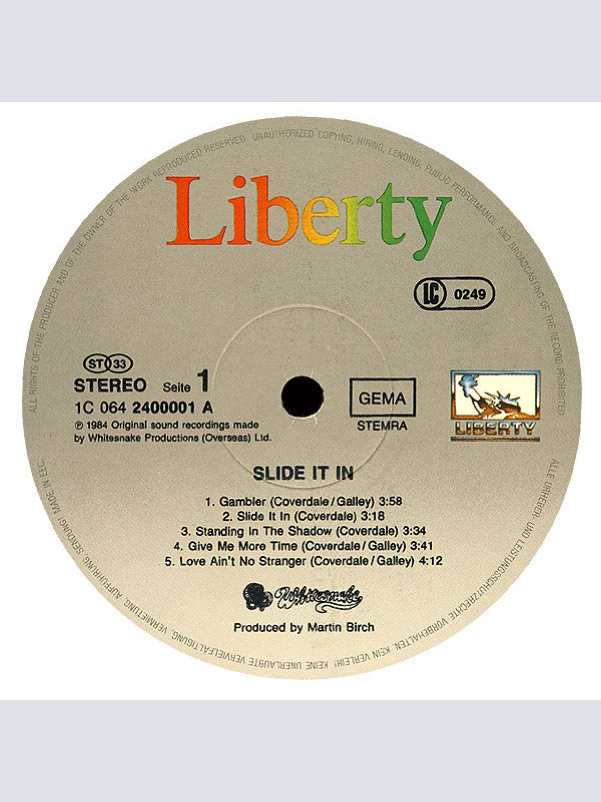 Vinyl / Whitesnake - Slide It In