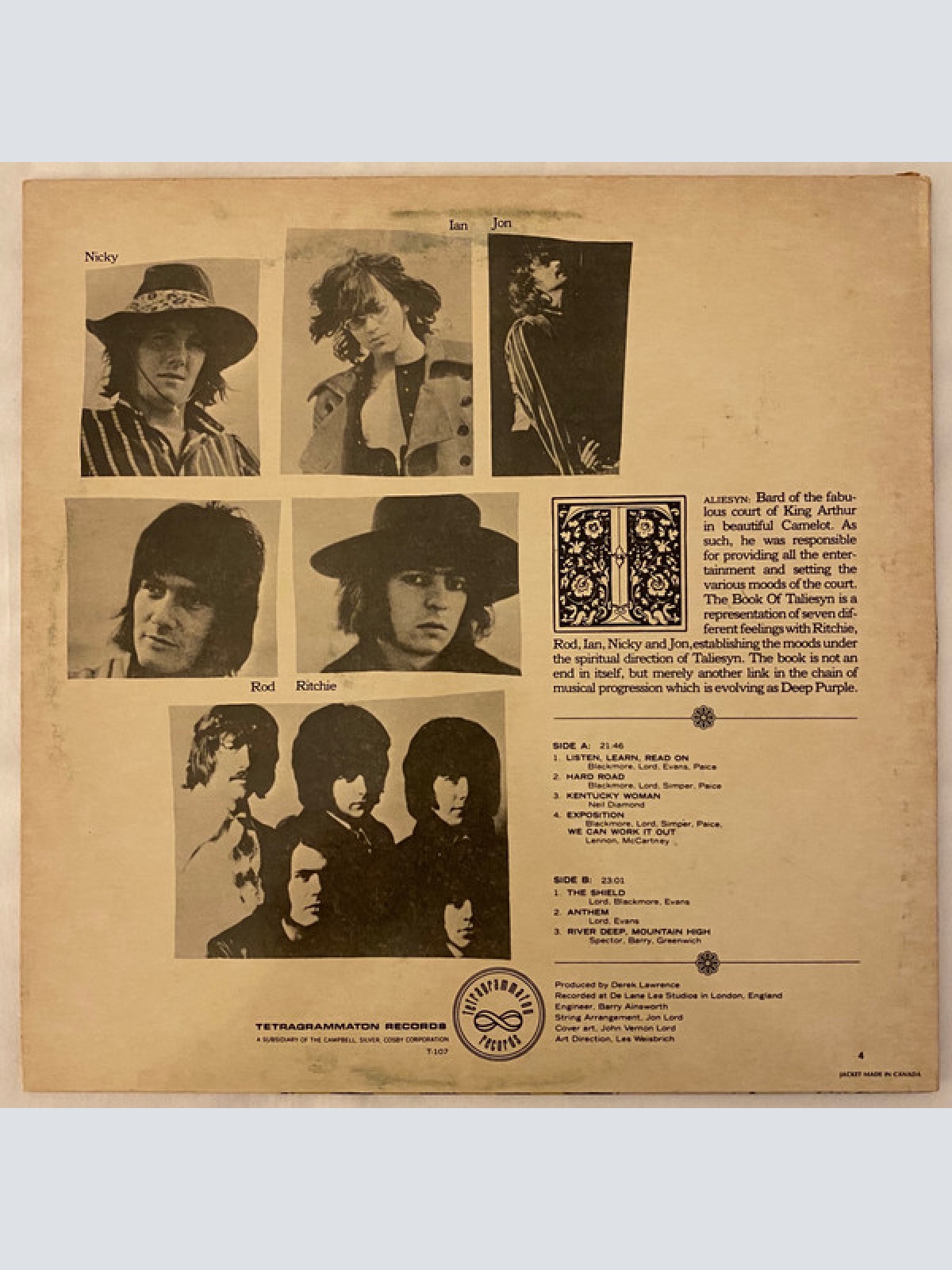 Vinyl / Deep Purple - The Book Of Taliesyn