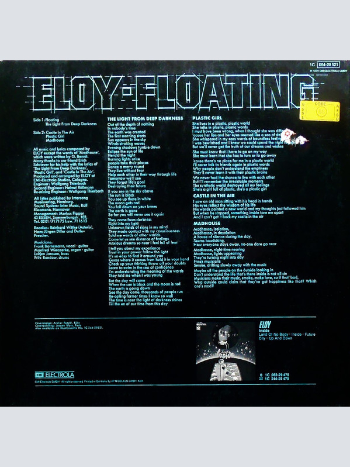Vinyl / Eloy - Floating