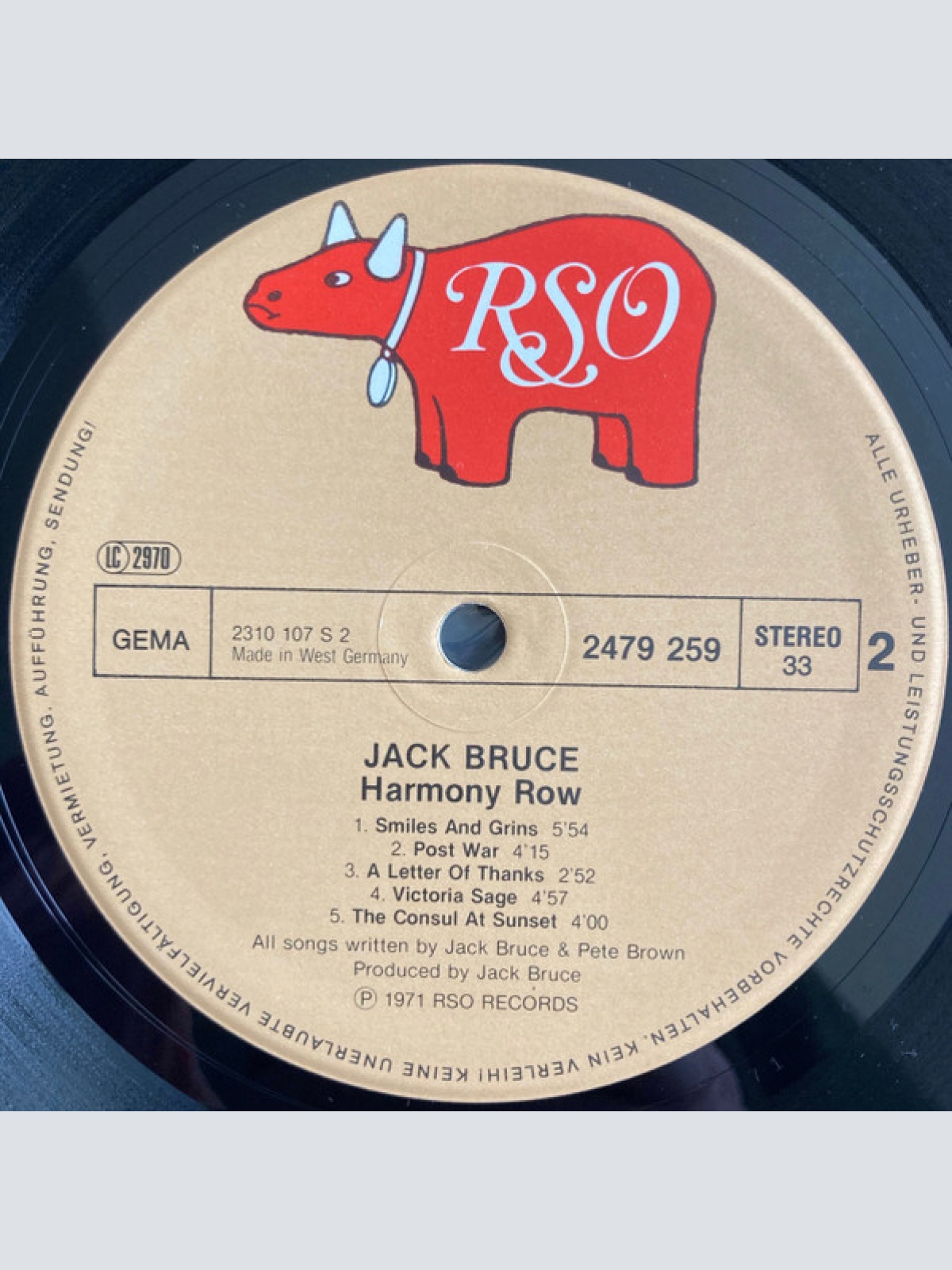 Vinyl / Jack Bruce - Harmony Row