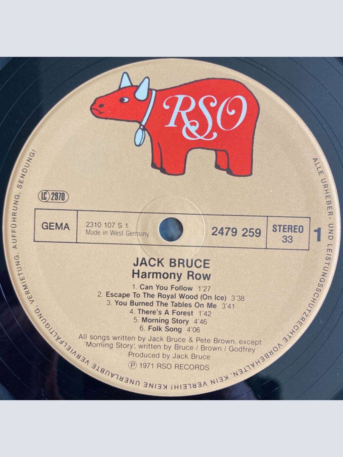 Vinyl / Jack Bruce - Harmony Row
