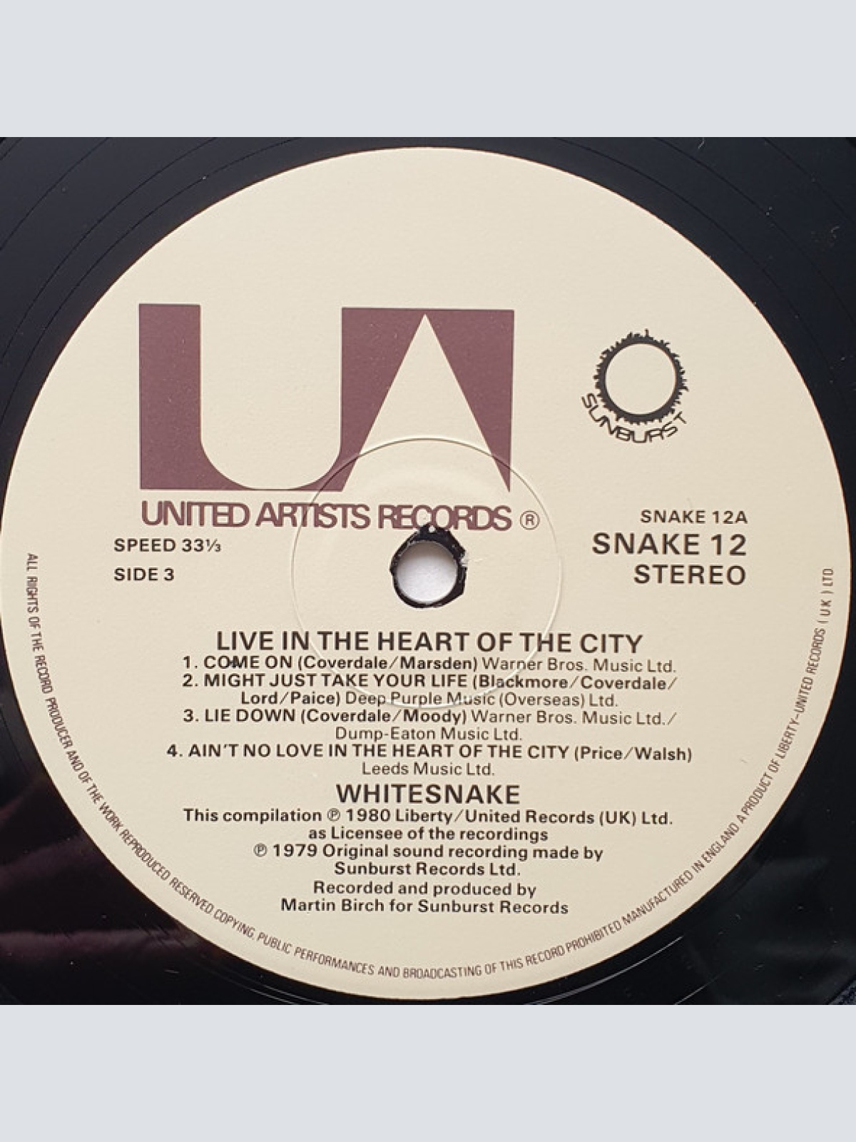 Vinyl / Whitesnake - Live... In The Heart Of The City