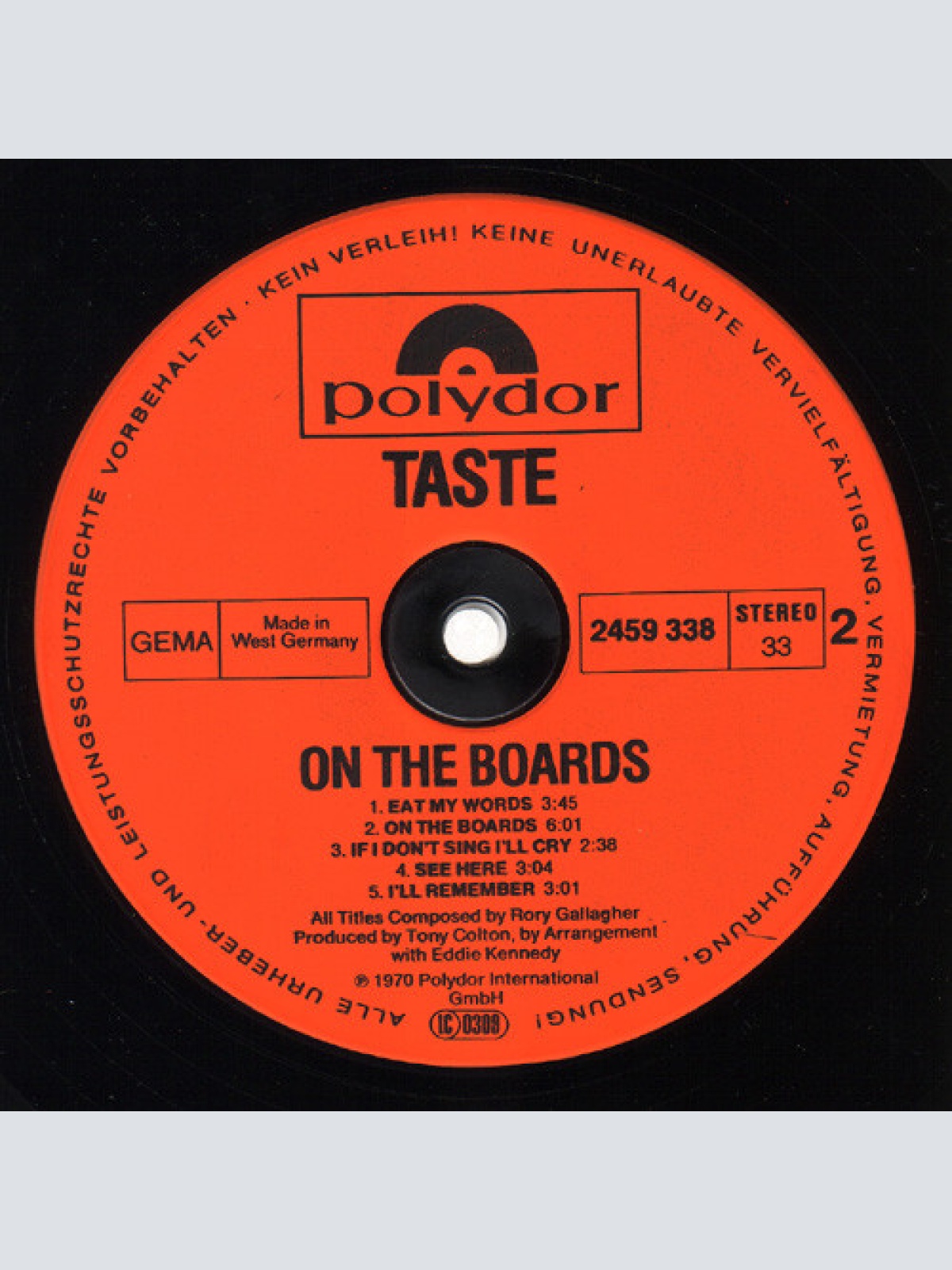 Vinyl / Taste (2) - On The Boards