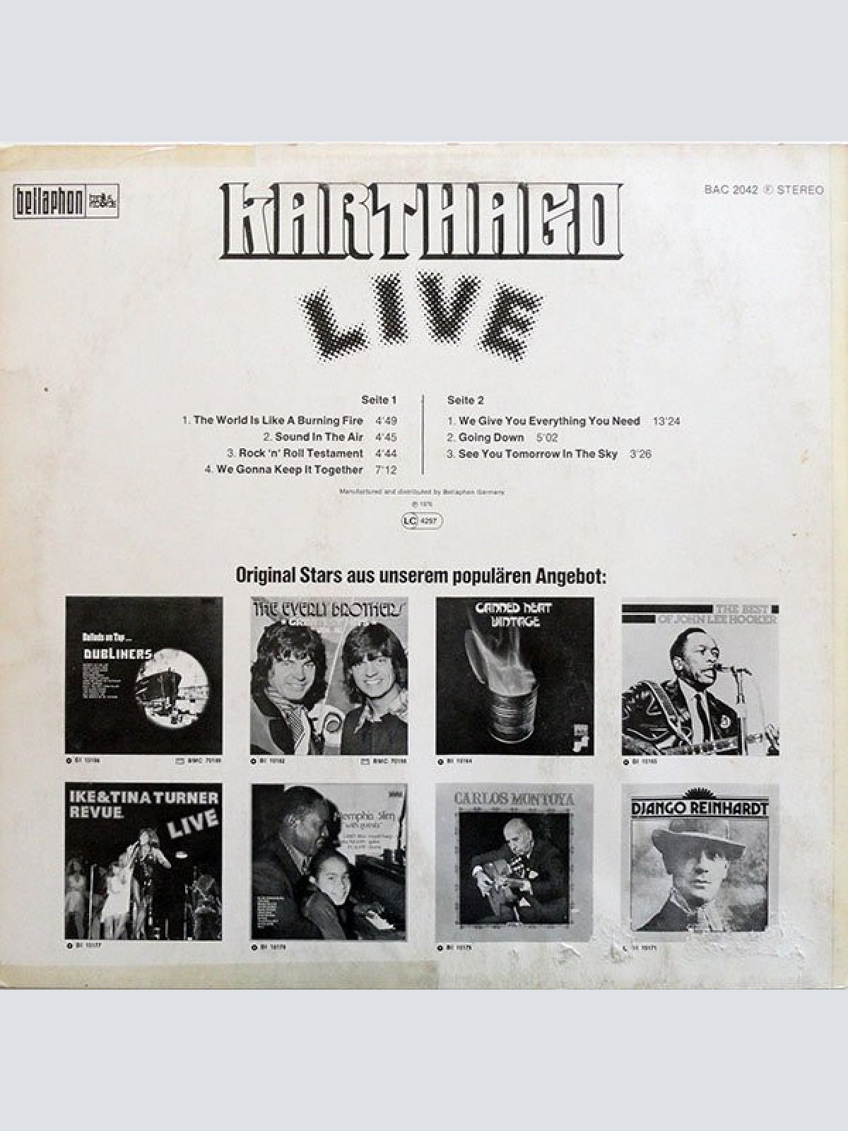 Vinyl / Karthago - Live