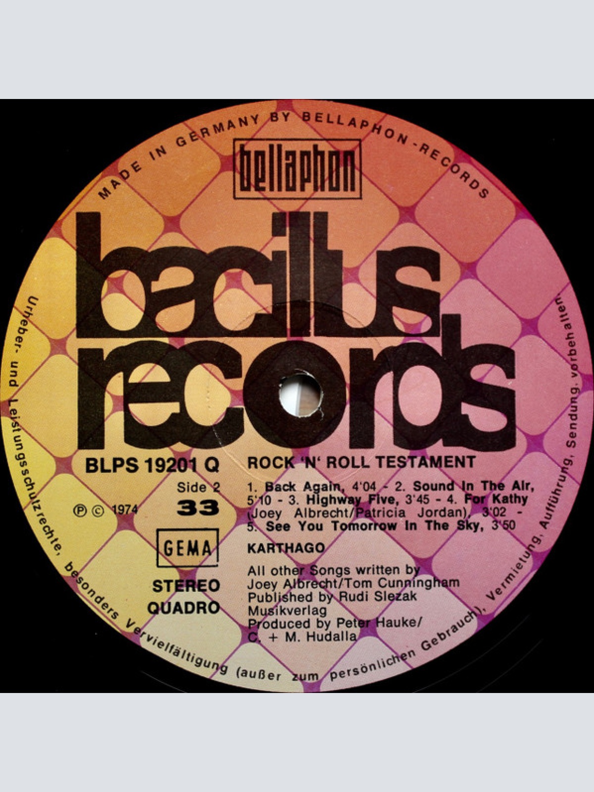 Vinyl / Karthago - Rock 'N' Roll Testament