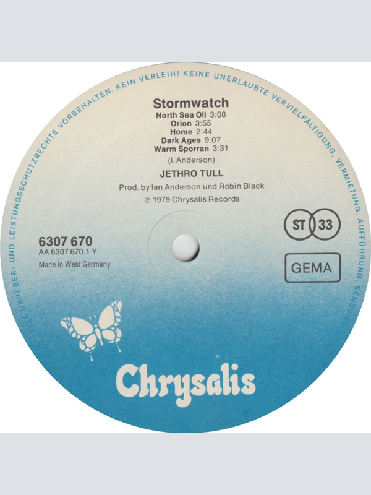 Vinyl / Jethro Tull - Stormwatch