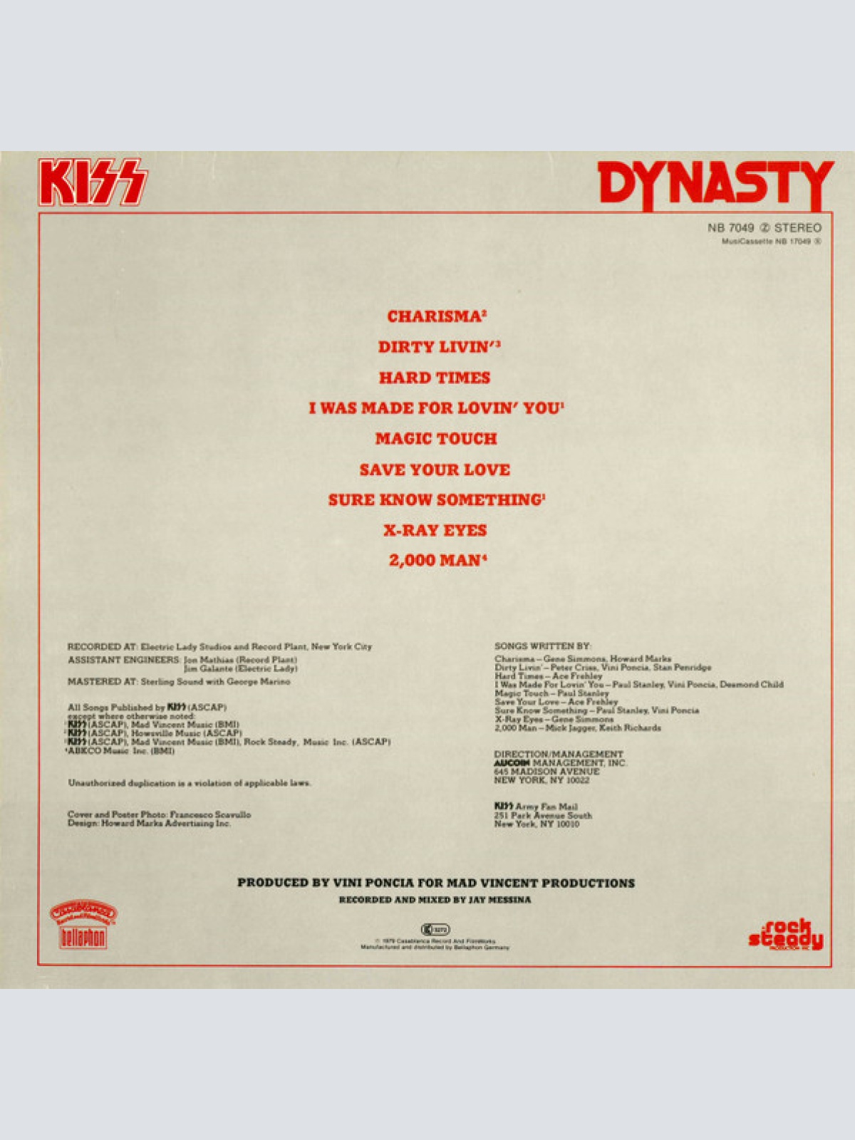 Vinyl / Kiss - Dynasty