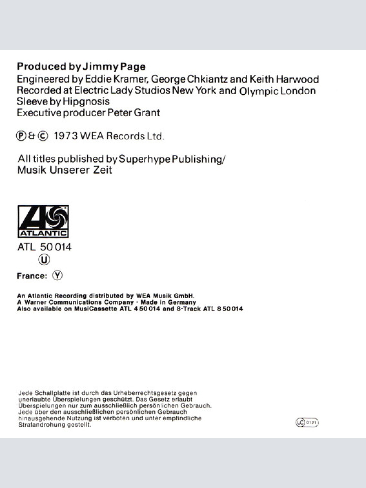 Vinyl / Led Zeppelin - Houses Of The Holy