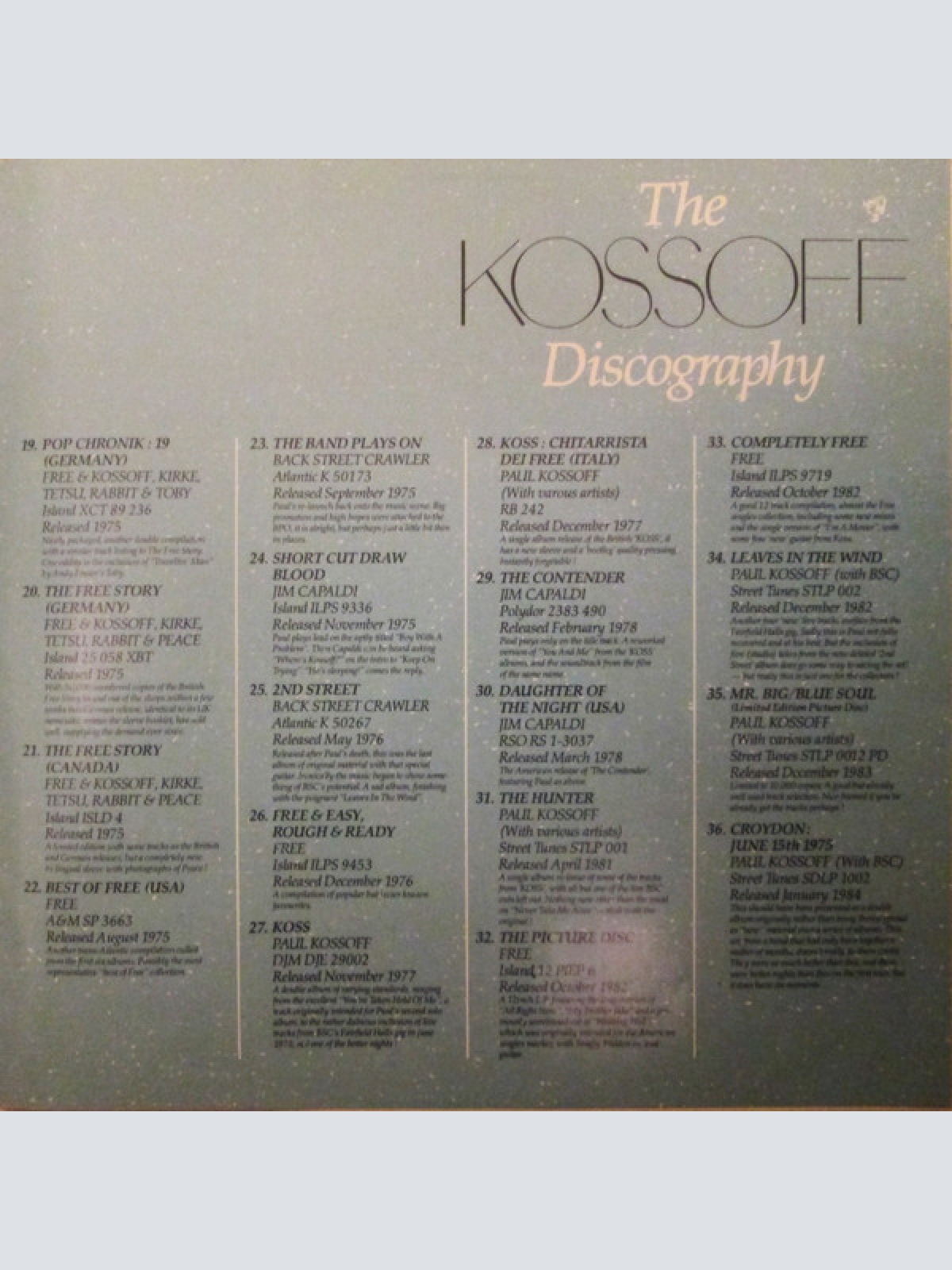 Vinyl / Paul Kossoff - Blue Soul