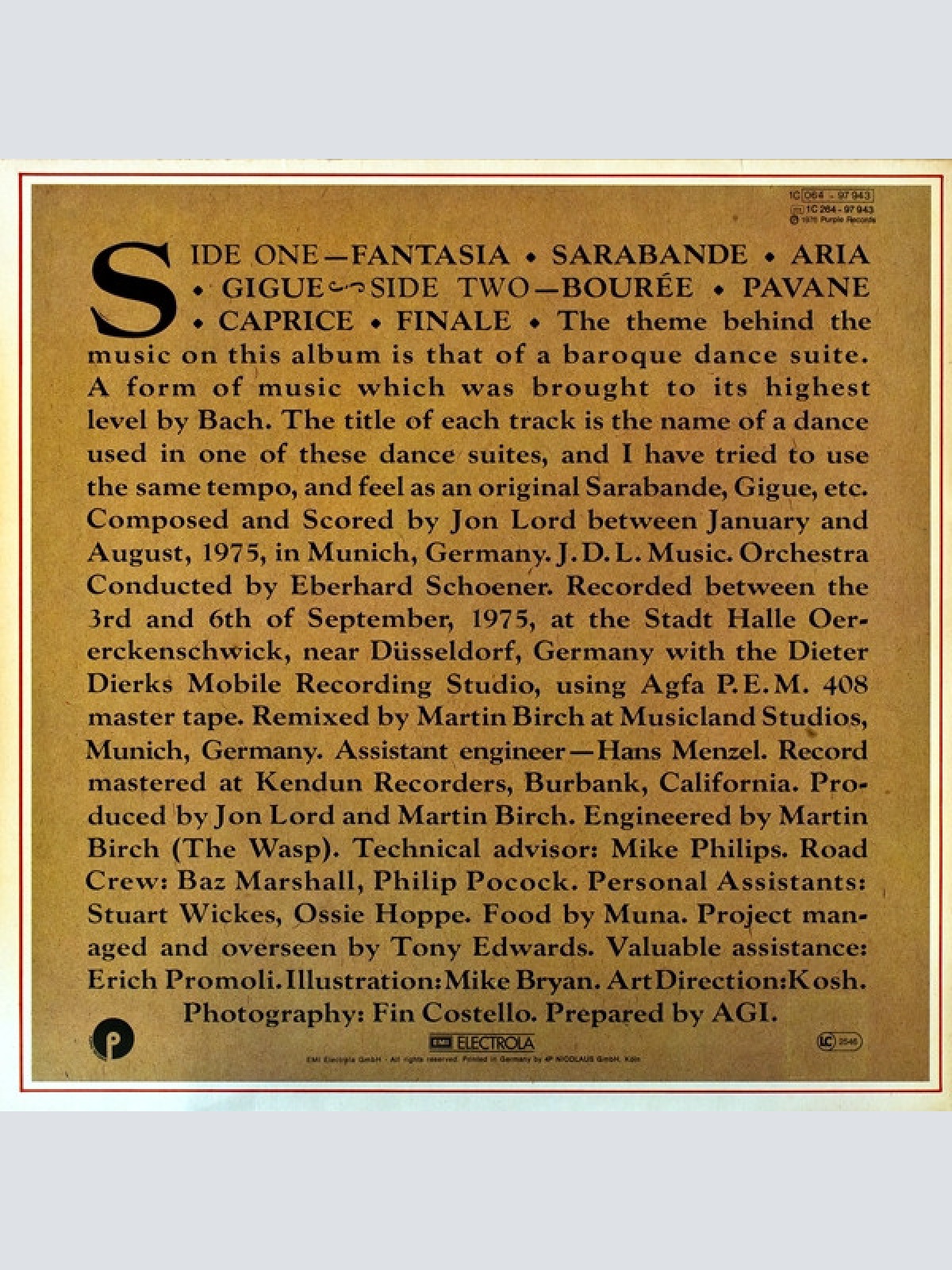 Vinyl / Jon Lord - Sarabande