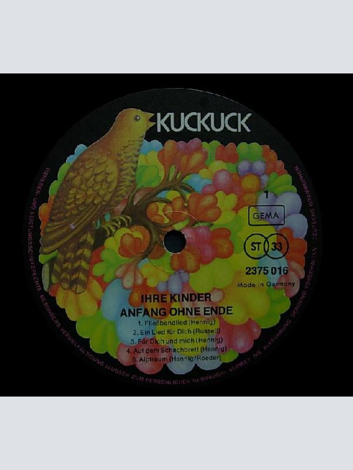 Vinyl / Ihre Kinder - Anfang Ohne Ende