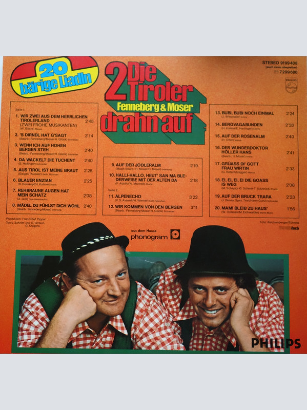 Vinyl / Dei 2 Tiroler Fenneberg & Moser* - Die 2 Tiroler Drahn Auf