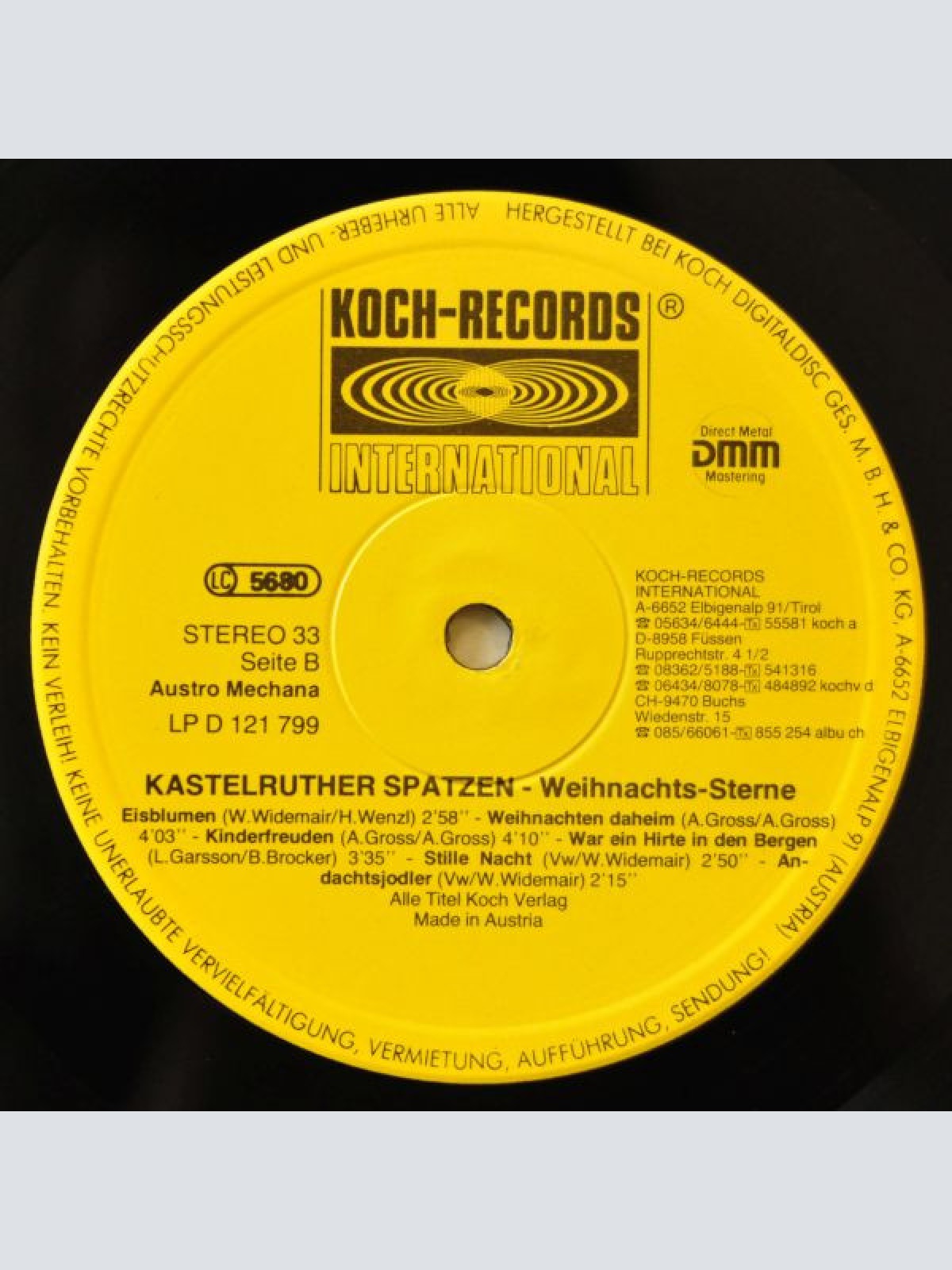 Vinyl / Kastelruther Spatzen Aus Südtirol* - Weihnachts-Sterne