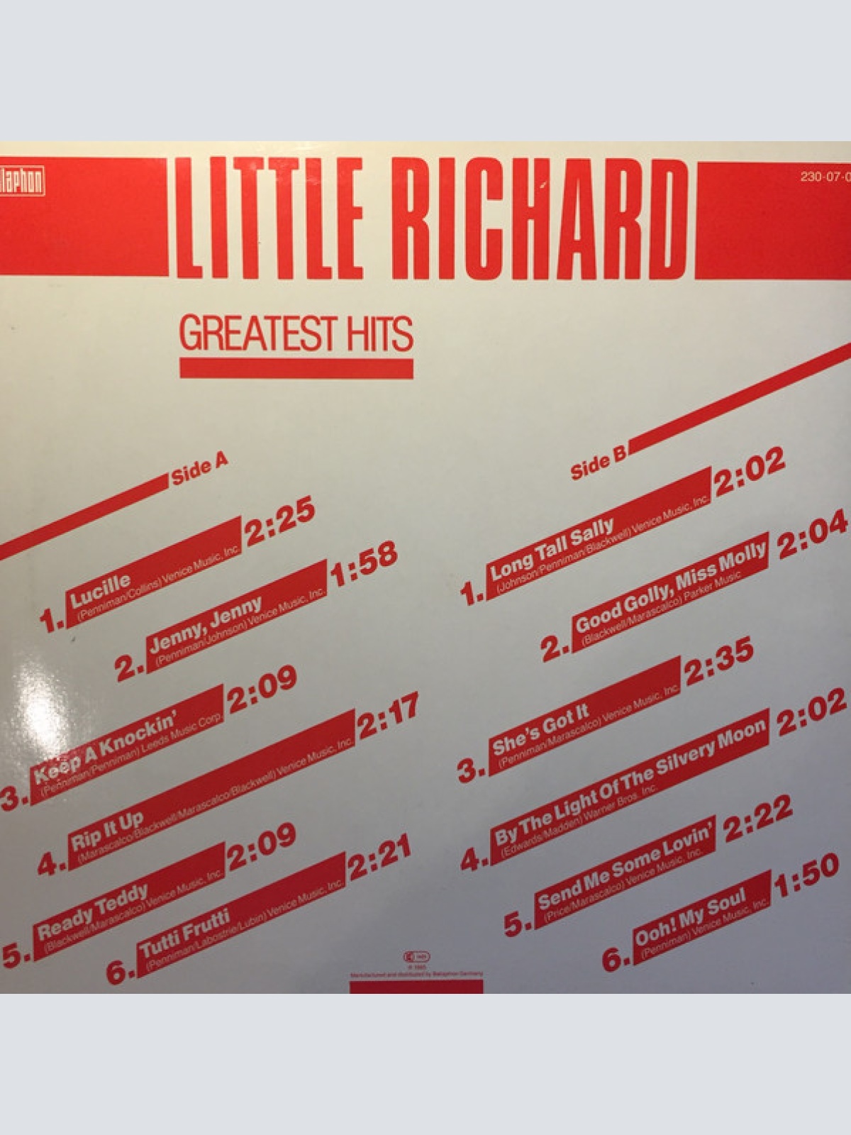 Vinyl / Little Richard - Greatest Hits