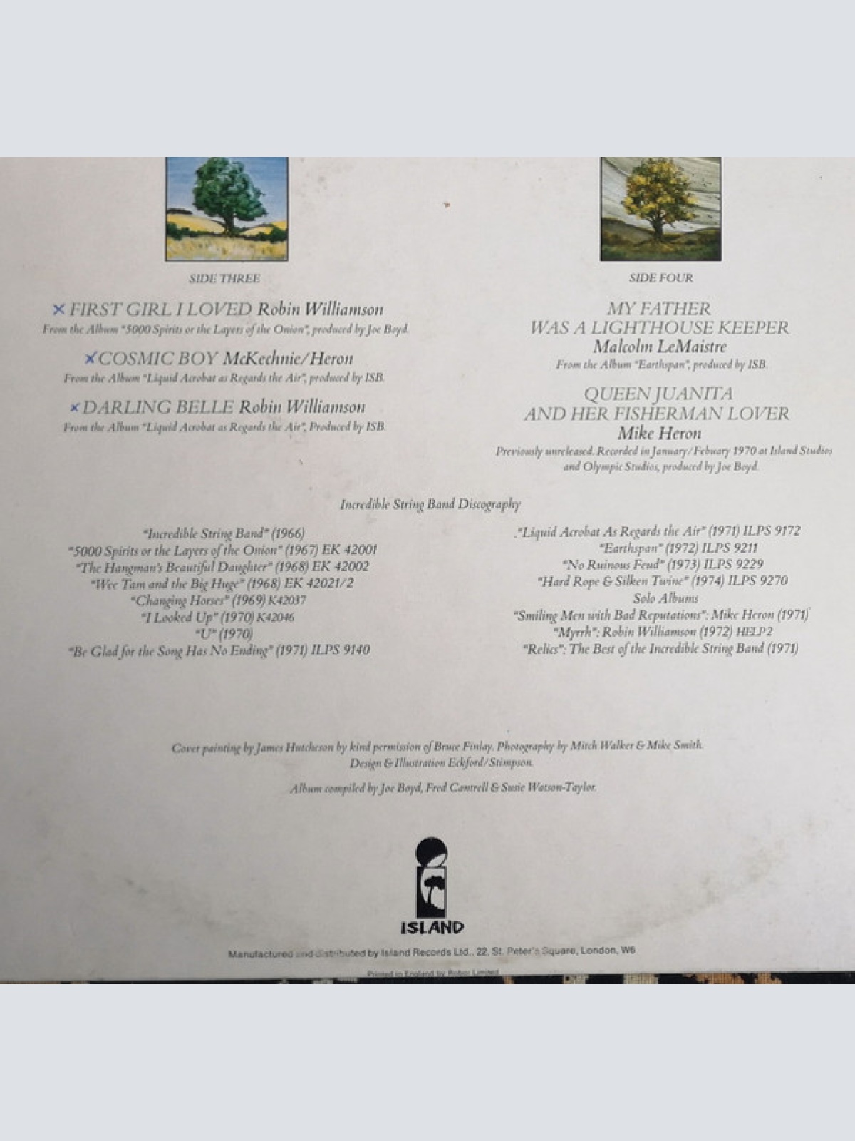 Vinyl / The Incredible String Band - Seasons They Change