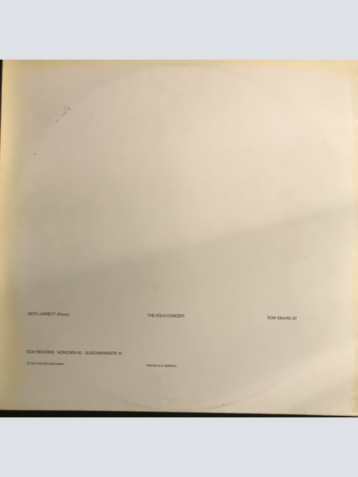 Vinyl / Keith Jarrett - The Köln Concert