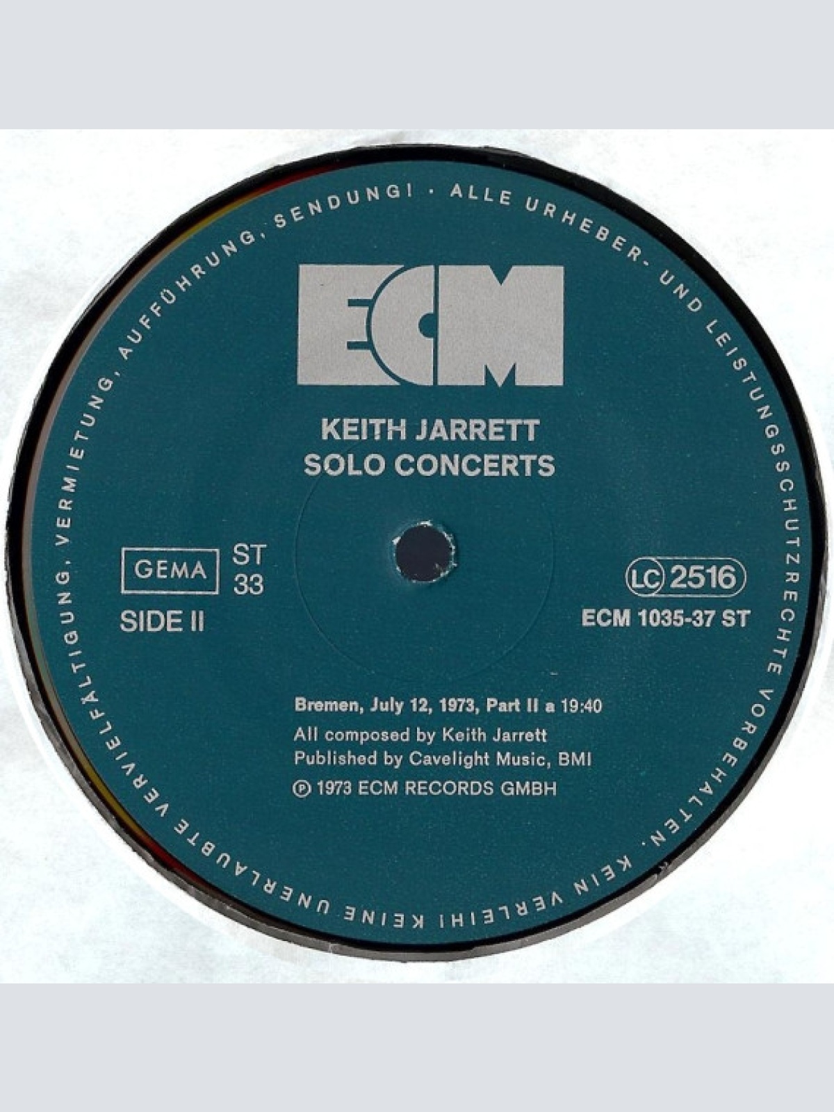 Vinyl / Keith Jarrett - Solo Concerts: Bremen / Lausanne