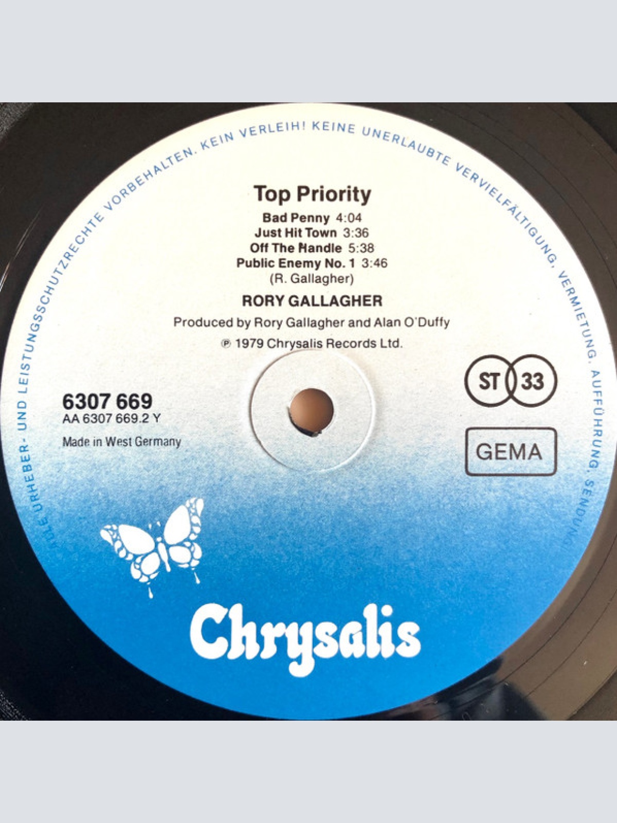 Vinyl / Rory Gallagher - Top Priority
