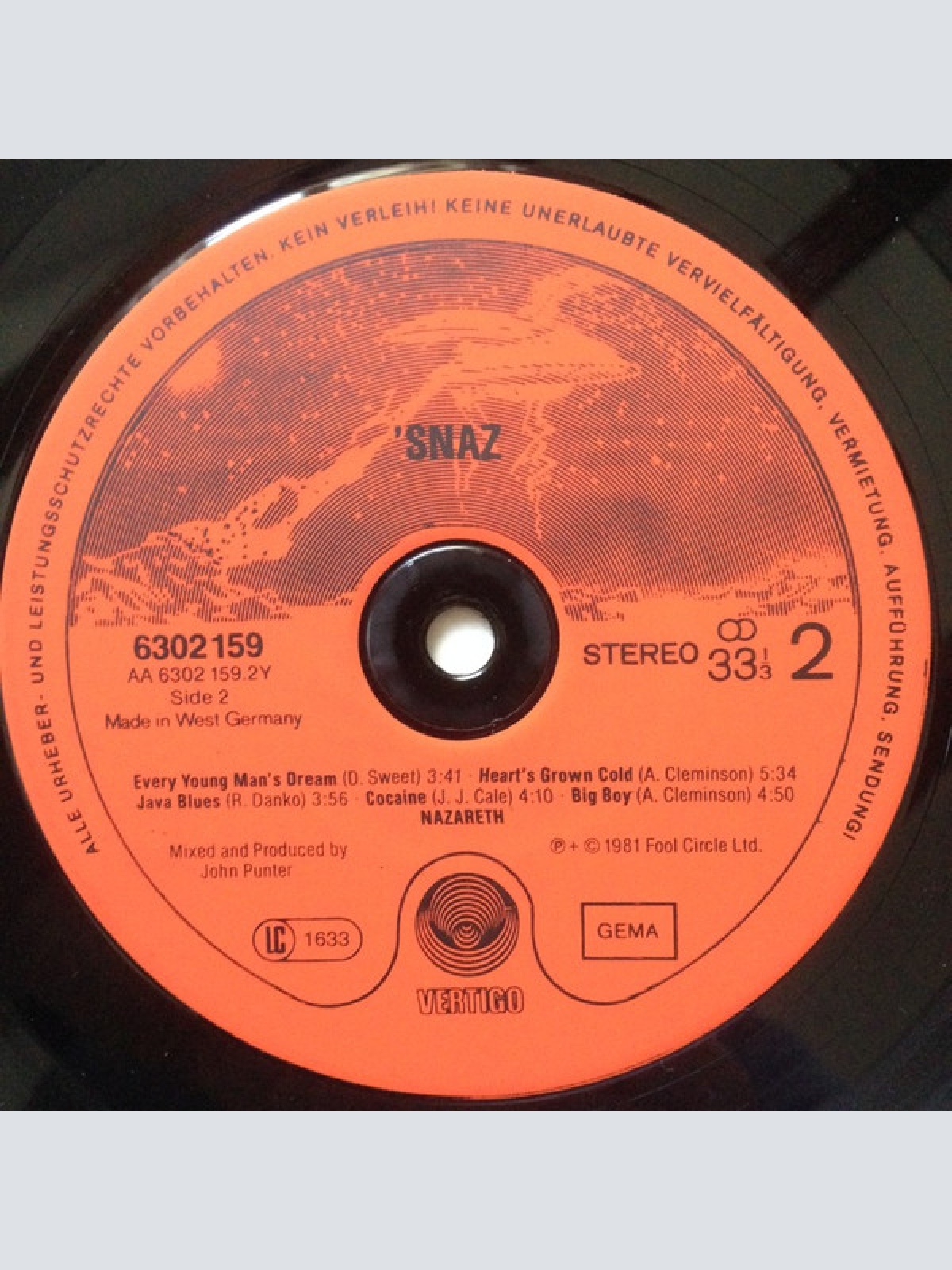 Vinyl / Nazareth (2) - 'Snaz
