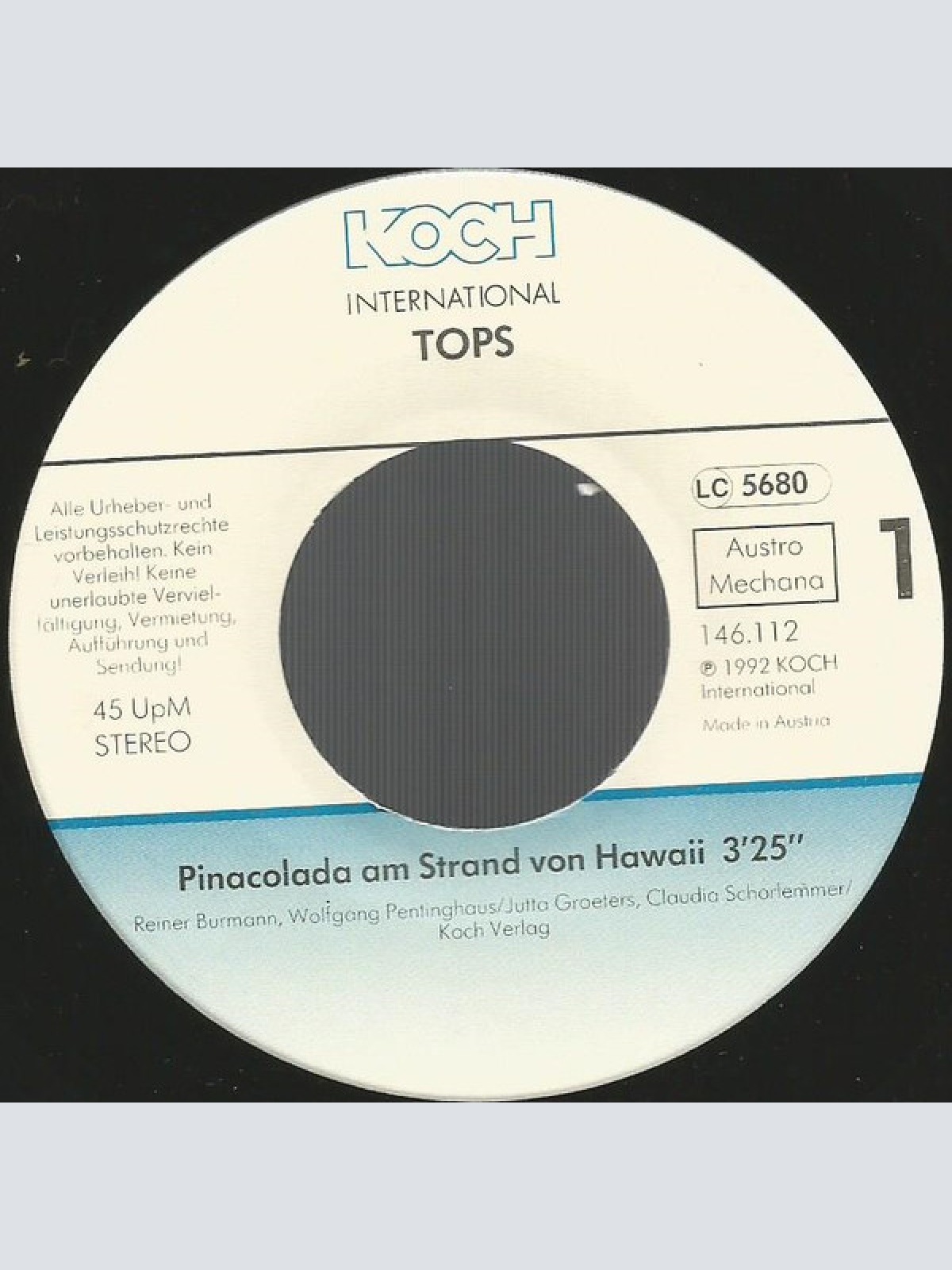 Vinyl / Tops - Pinacolada Am Strand Von Hawaii