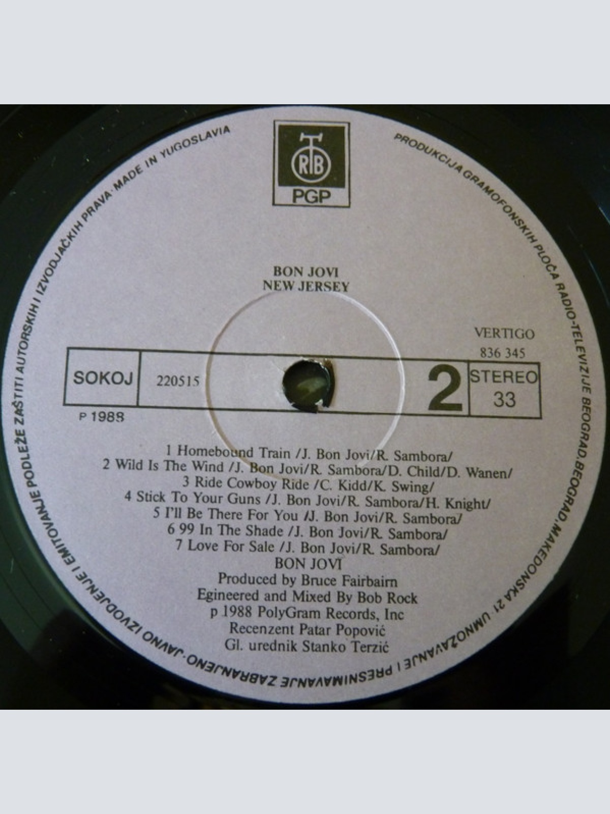 Vinyl / Bon Jovi - New Jersey