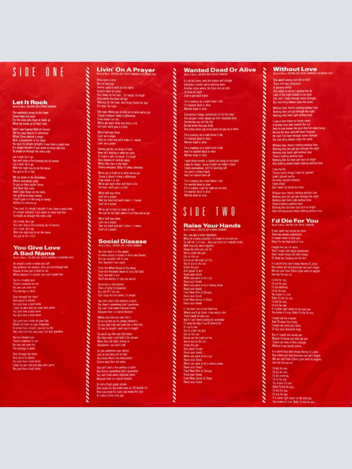 Vinyl / Bon Jovi - Slippery When Wet