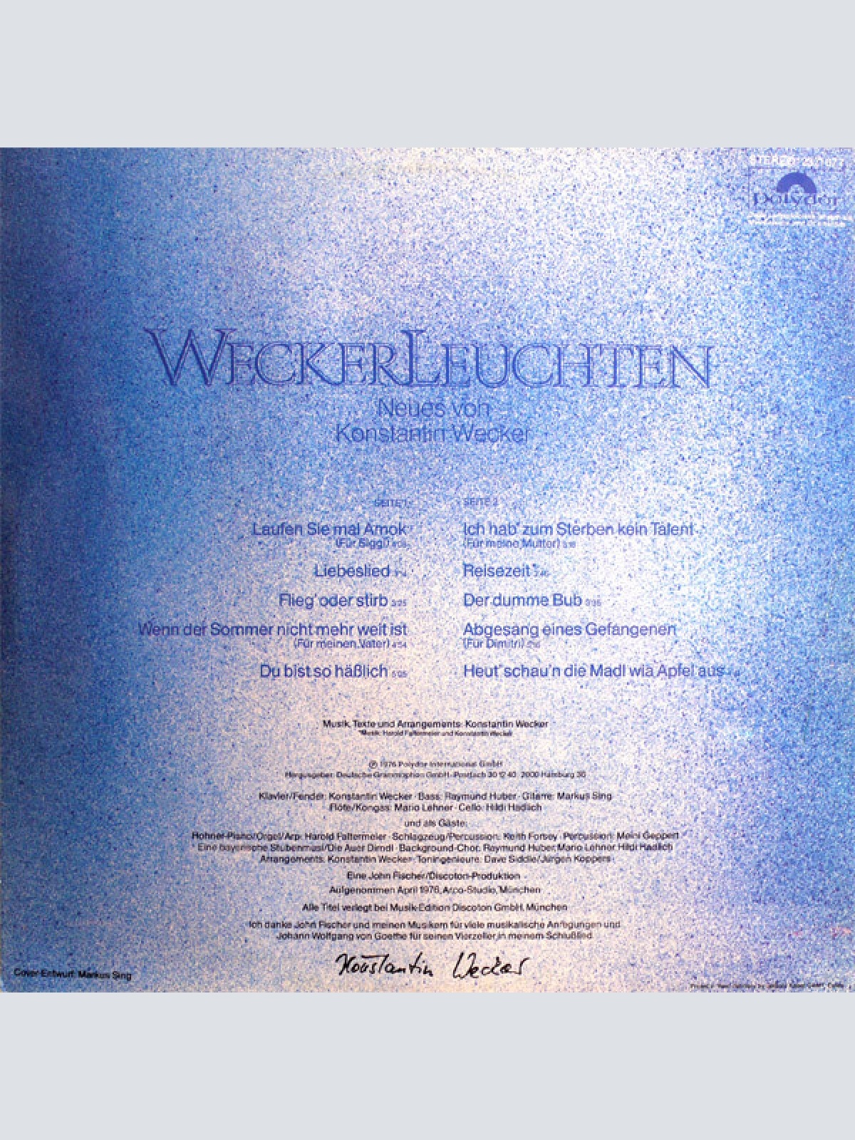 Vinyl / Konstantin Wecker - Weckerleuchten