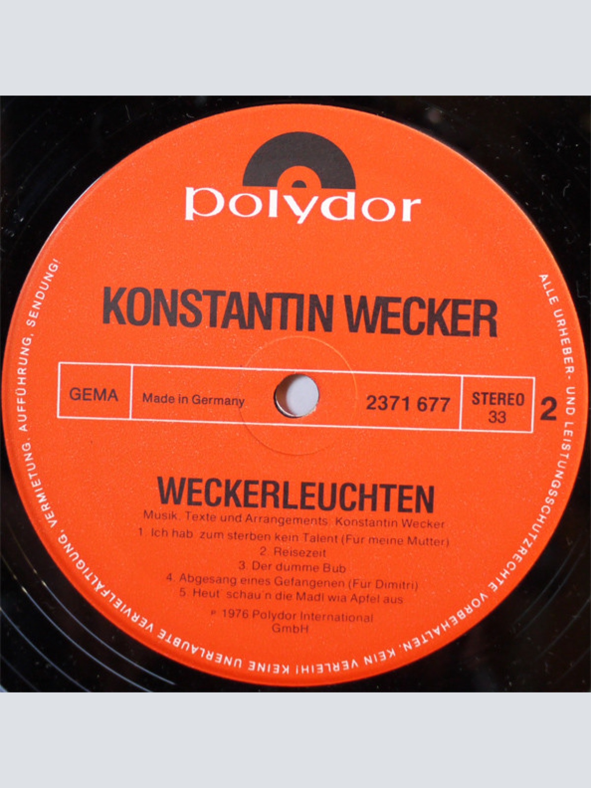 Vinyl / Konstantin Wecker - Weckerleuchten